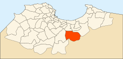 Location of the commune within Algiers