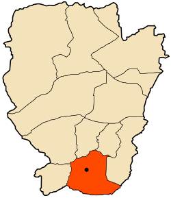Localização da cidade dentro da província de Naâma