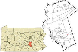 Location in Dauphin County and state of Pennsylvania