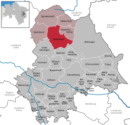 Läget för kommunen Dedelstorf i Landkreis Gifhorn