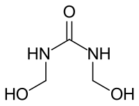 Strukturformel von 1,3-Bis(hydroxymethyl)harnstoff