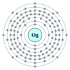 Oganessonin elektronikonfiguraatio on 2, 8, 18, 32, 32, 18, 8.