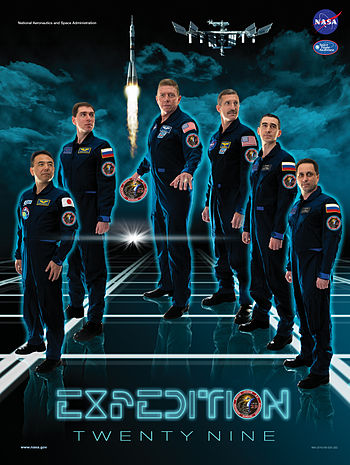 English: The Expedition 29 crew poster pays tr...