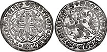 Fürstengroschen Landgrave Balthasar of Thuringia, Freiberg Mint (abbreviation BALTH), 1405–1406.