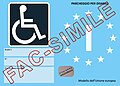 Contrassegno di parcheggio per disabili (fronte)