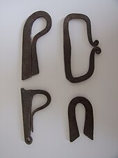 Assorted reproduction firesteels typical of Roman to Medieval period Firesteels assorted.jpg