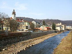 Potschappel városrész a Weißeritz partján