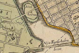 Gamla och Nya Kungsholmsbron 1751.