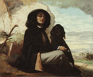 Autoportrait dit Courbet au chien noir (1842-1844), Petit Palais.