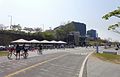 Cycling Path and restaurant in Yeouido Hangang Park