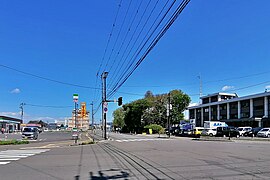 秋田県道24号鷹巣川井堂川線 東中岱交差点