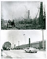 1915'te görüldüğü gibi site (eski Fransız şeker tesisinin bacalarını gösteriyor) ve 1966'daki aynı alan (alttaki resim) arka planda fabrika.