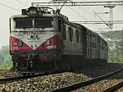 Howrah bound 12814 (Tatanagar-Howrah) Steel Express with WAM4 series loco of Tata shed