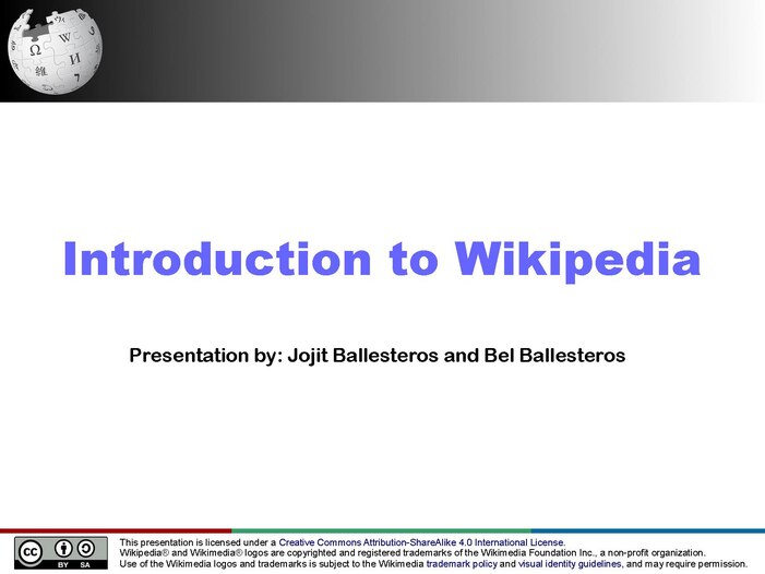 Introduction to Wikipedia