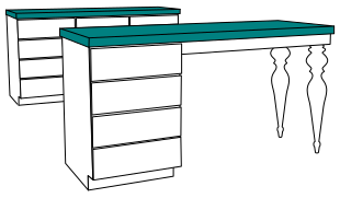 Island-table hybrid