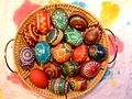 März/ April 2015 Sorbische Ostereier mit traditionellen Motiven