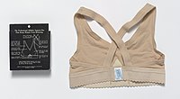 Jogbra, back view with packaging, "The Professional Athletic Support Bra That Keeps Breasts from Bouncing."