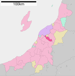 Situering van Kamo in de prefectuur Niigata