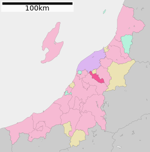 Lage Kamos in der Präfektur