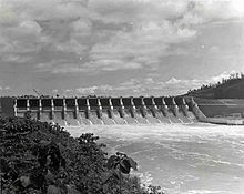 The Kaptai Dam in 1965 Kaptai Dam 1965.jpg