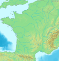 France avec iles et relief