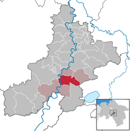 Läget för kommunen Landesbergen i Landkreis Nienburg/Weser