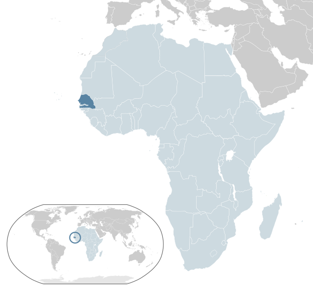 Ligging van Senegal