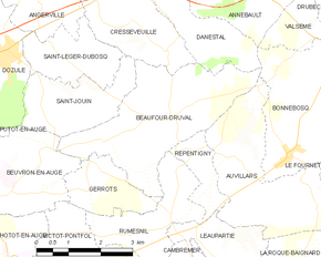 Poziția localității Beaufour-Druval