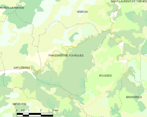 Poziția localității Fraissinet-de-Fourques