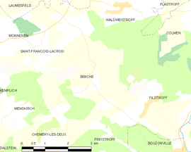 Mapa obce Bibiche