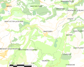 Mapa obce Saint-Diéry
