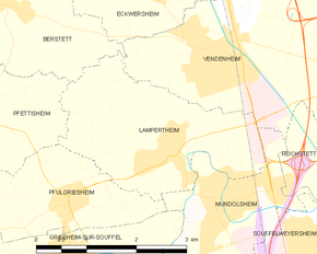 Poziția localității Lampertheim