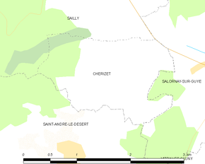 Poziția localității Chérizet
