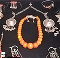 Berber jewellery, silver and amber
