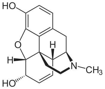 The chemical structure of morphine