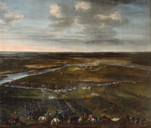 A painting depicting the Battle of Narva (1700) in the Great Northern War Narva 1700.png