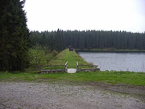 Oberer Einersberger Teich: Damm und Wasserfläche (2005)