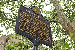 Penn Relays historical marker located on the Northwest Corner of Franklin Field Penn Relays Marker.jpg