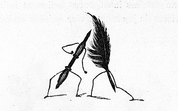 Lutte en ombre chinoise du crayon et de la plume, p.  492.