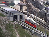 A vasút végállomása a hegyen