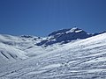 Piz Alv, aufgenommen von der Heidipiste (Skigebiet Savognin).