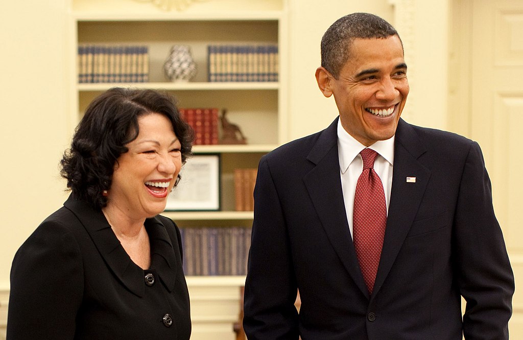 Justice Sonia Sotomayor and President Obama