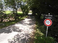 route de la combe depuis la ramée