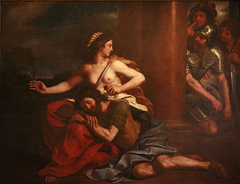 English: Samson and Delilah, Guercino, 1654, o...