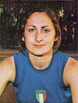 Sara Simeoni vuonna 1973