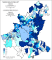 Share of Serbs in Sarajevo by settlements 1991