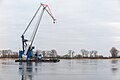 Schwimmkran Athlet III auf der Weser