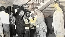 Handover ceremony of West Irian Governorship from Jan Bonay to Frans Kaisiepo, 1965 Serah terima jabatan Gubernur Irian Barat 1965.jpg