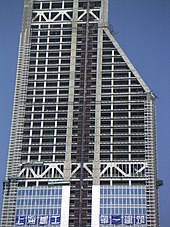 Truss sections stabilize this building under construction in Shanghai and will house mechanical floors Shanghai Shimao Plaza Construction.jpg