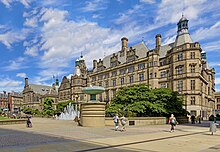 Built between 1890 and 1897, Sheffield Town Hall has a grand presence on Pinstone Street and is home to Sheffield City Council.